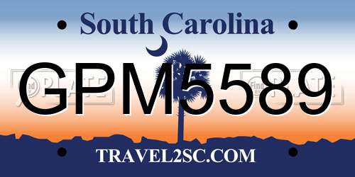 GPM5589 South Carolina License Plate