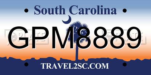 GPM8889 South Carolina License Plate