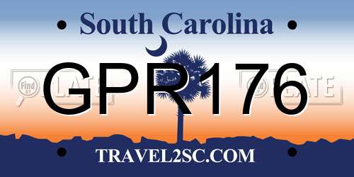 GPR176 South Carolina License Plate