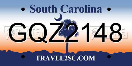 GQZ2148 South Carolina License Plate