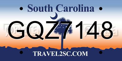 GQZ7148 South Carolina License Plate