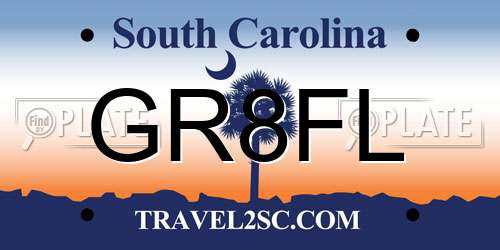 GR8FL South Carolina License Plate