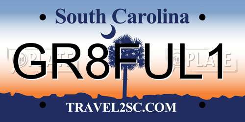 GR8FUL1 South Carolina License Plate