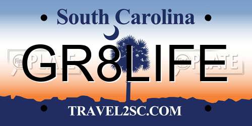 GR8LIFE South Carolina License Plate