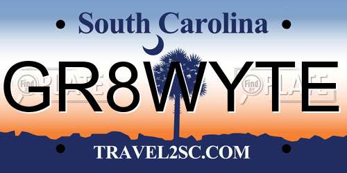 GR8WYTE South Carolina License Plate