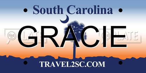 GRACIE South Carolina License Plate
