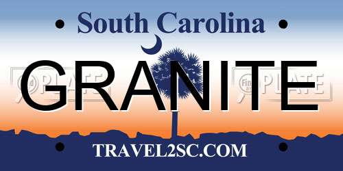 GRANITE South Carolina License Plate