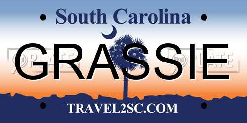 GRASSIE South Carolina License Plate