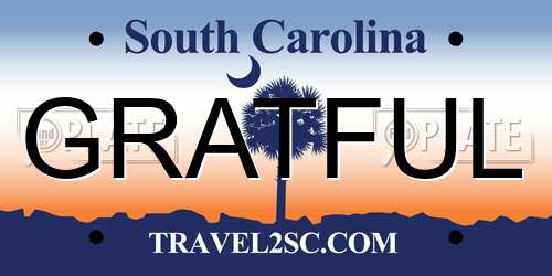 GRATFUL South Carolina License Plate