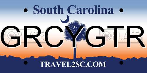 GRCYGTR South Carolina License Plate