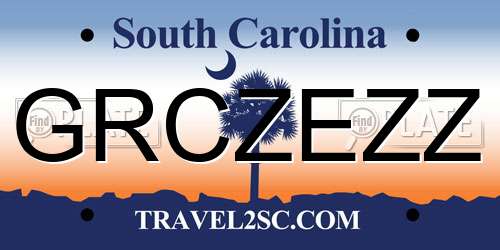 GRCZEZZ South Carolina License Plate