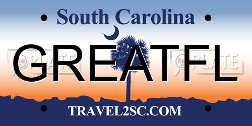 GREATFL South Carolina License Plate