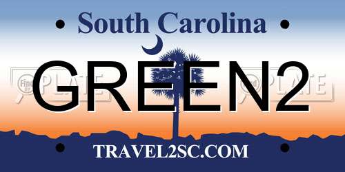 GREEN2 South Carolina License Plate