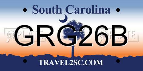 GRG26B South Carolina License Plate