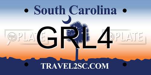 GRL4 South Carolina License Plate