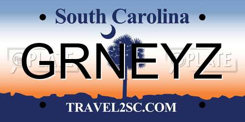 GRNEYZ South Carolina License Plate