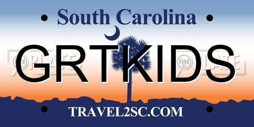 GRTKIDS South Carolina License Plate