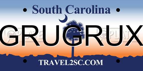 GRUGRUX South Carolina License Plate