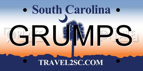 GRUMPS South Carolina License Plate