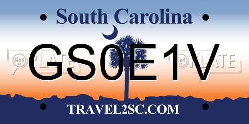 GS0E1V South Carolina License Plate