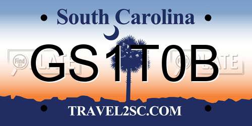 GS1T0B South Carolina License Plate