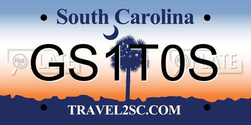 GS1T0S South Carolina License Plate