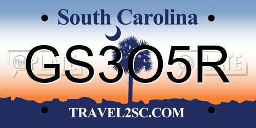 GS3O5R South Carolina License Plate