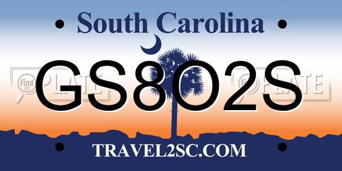 GS8O2S South Carolina License Plate