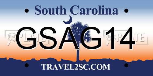 GSAG14 South Carolina License Plate
