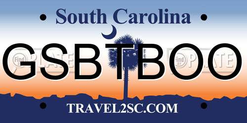 GSBTBOO South Carolina License Plate