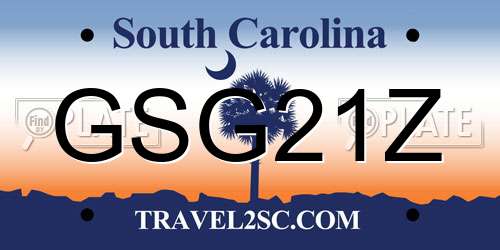 GSG21Z South Carolina License Plate