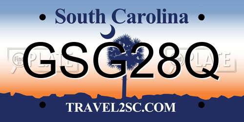 GSG28Q South Carolina License Plate