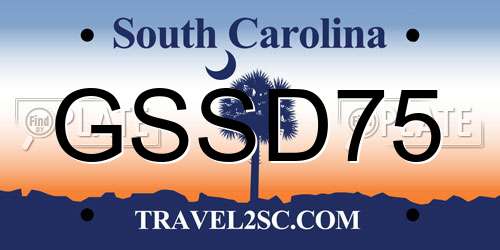 GSSD75 South Carolina License Plate