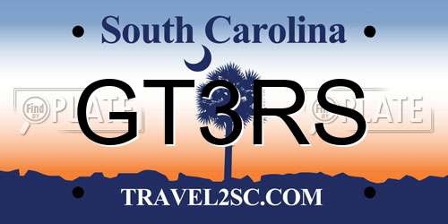 GT3RS South Carolina License Plate