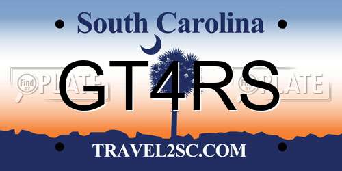 GT4RS South Carolina License Plate