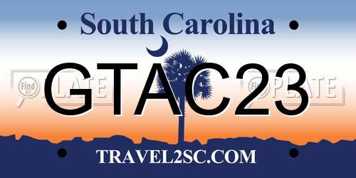 GTAC23 South Carolina License Plate