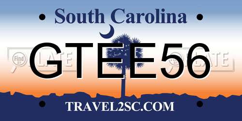 GTEE56 South Carolina License Plate