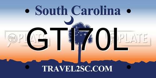 GTI70L South Carolina License Plate