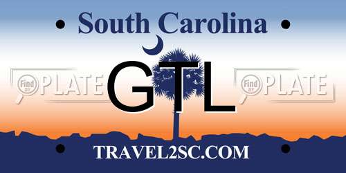 GTL South Carolina License Plate