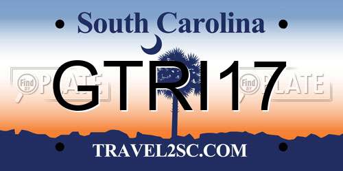 GTRI17 South Carolina License Plate