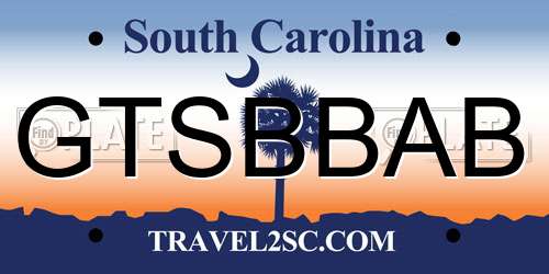 GTSBBAB South Carolina License Plate