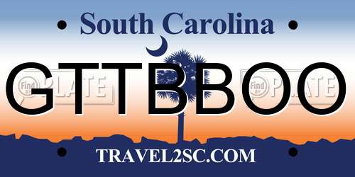 GTTBBOO South Carolina License Plate