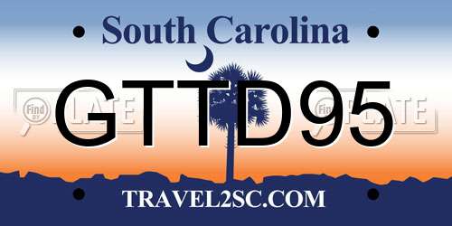 GTTD95 South Carolina License Plate