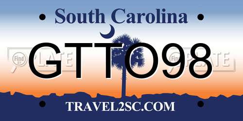 GTTO98 South Carolina License Plate