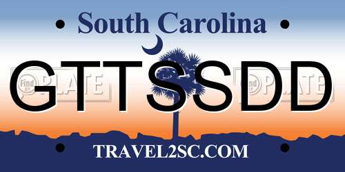 GTTSSDD South Carolina License Plate