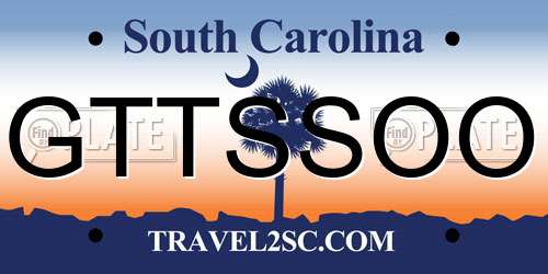 GTTSSOO South Carolina License Plate