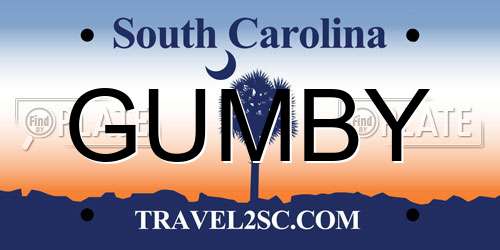 GUMBY South Carolina License Plate
