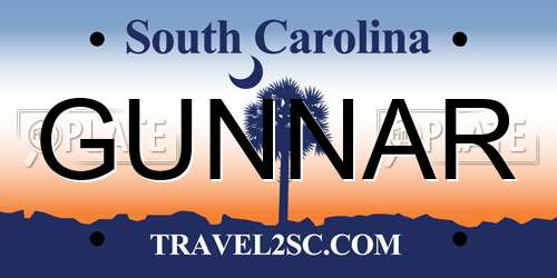 GUNNAR South Carolina License Plate
