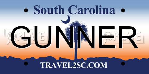 GUNNER South Carolina License Plate