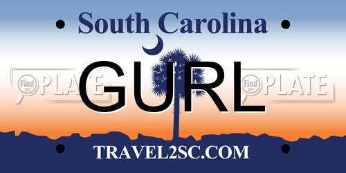 GURL South Carolina License Plate